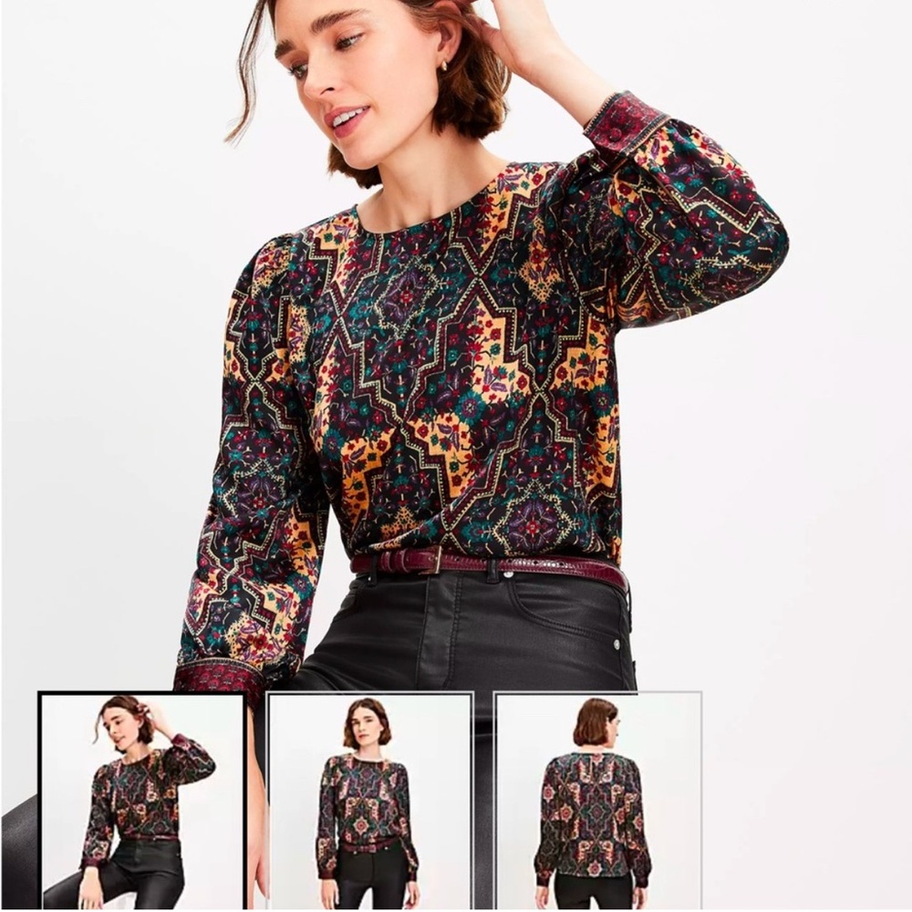 Loft Geometric Pattern Top